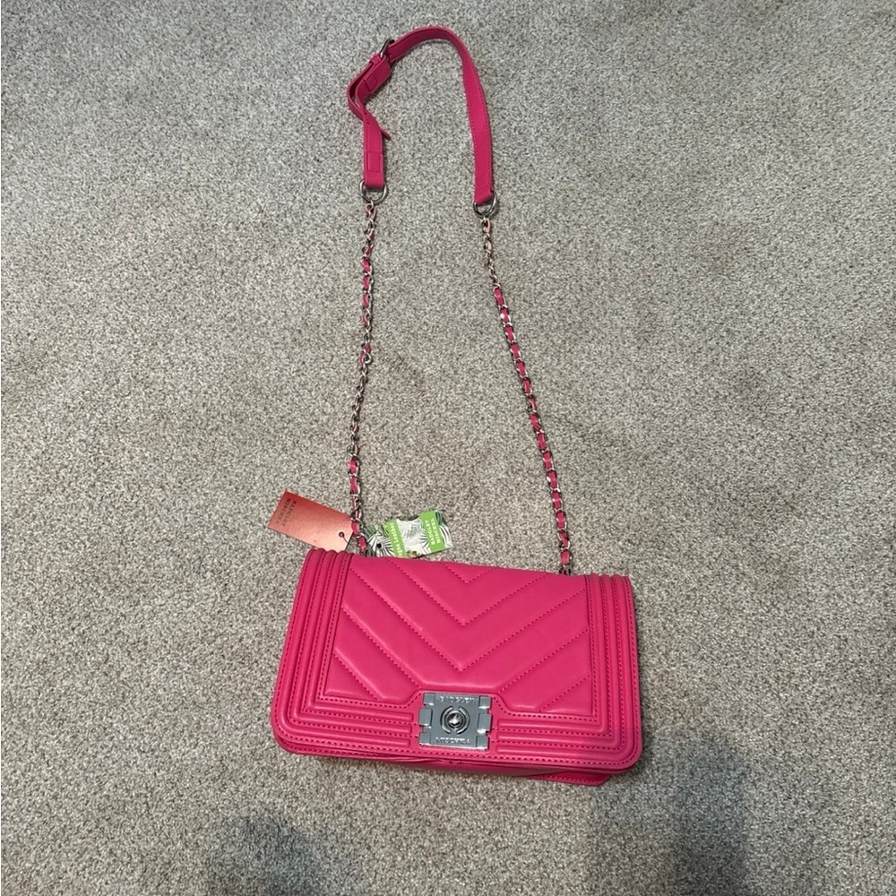 Badgley Mischka Vibrant Pink Crossbody Bag